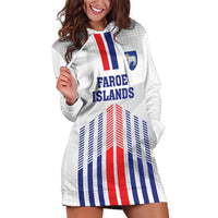 Custom Faroe Islands Football Hoodie Dress Go Champion White Version