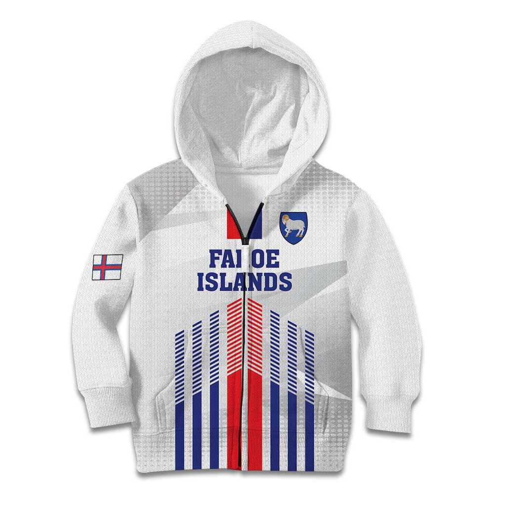 Custom Faroe Islands Football Kid Hoodie Go Champion White Version
