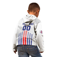 Custom Faroe Islands Football Kid Hoodie Go Champion White Version