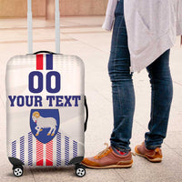 Custom Faroe Islands Football Luggage Cover Go Champion White Version