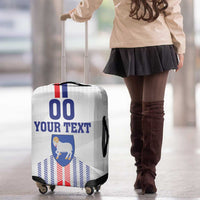 Custom Faroe Islands Football Luggage Cover Go Champion White Version