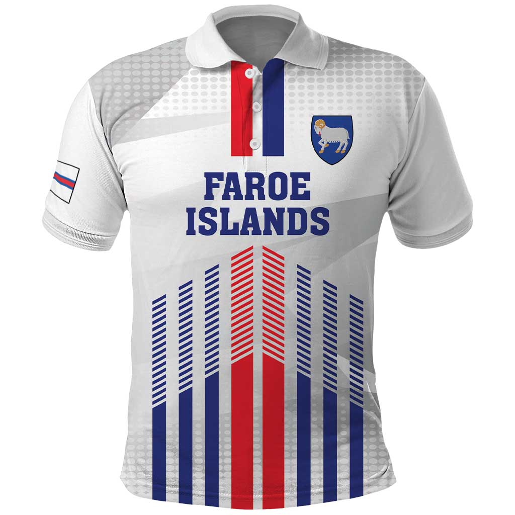 Custom Faroe Islands Football Polo Shirt Go Champion White Version