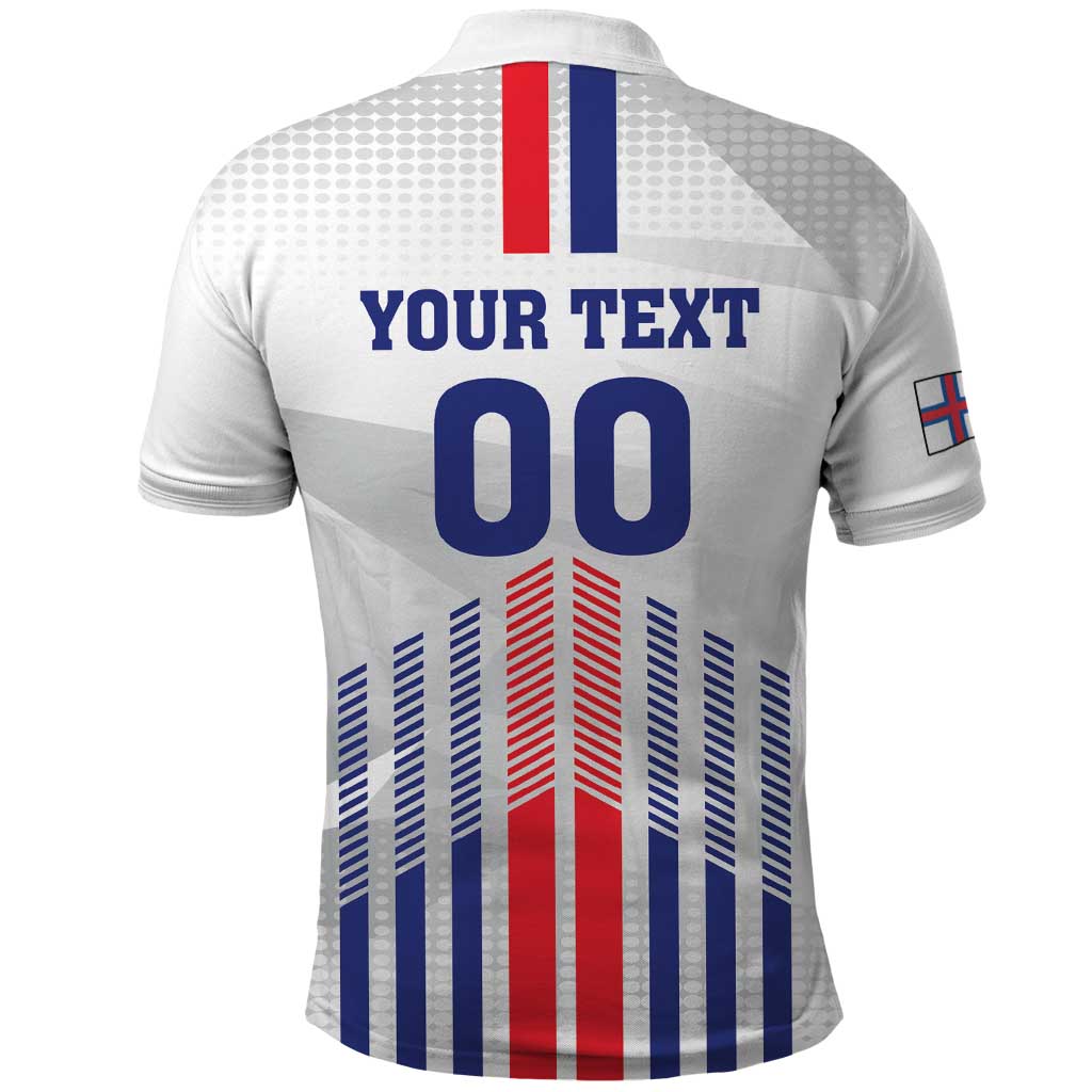 Custom Faroe Islands Football Polo Shirt Go Champion White Version