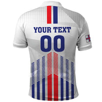 Custom Faroe Islands Football Polo Shirt Go Champion White Version