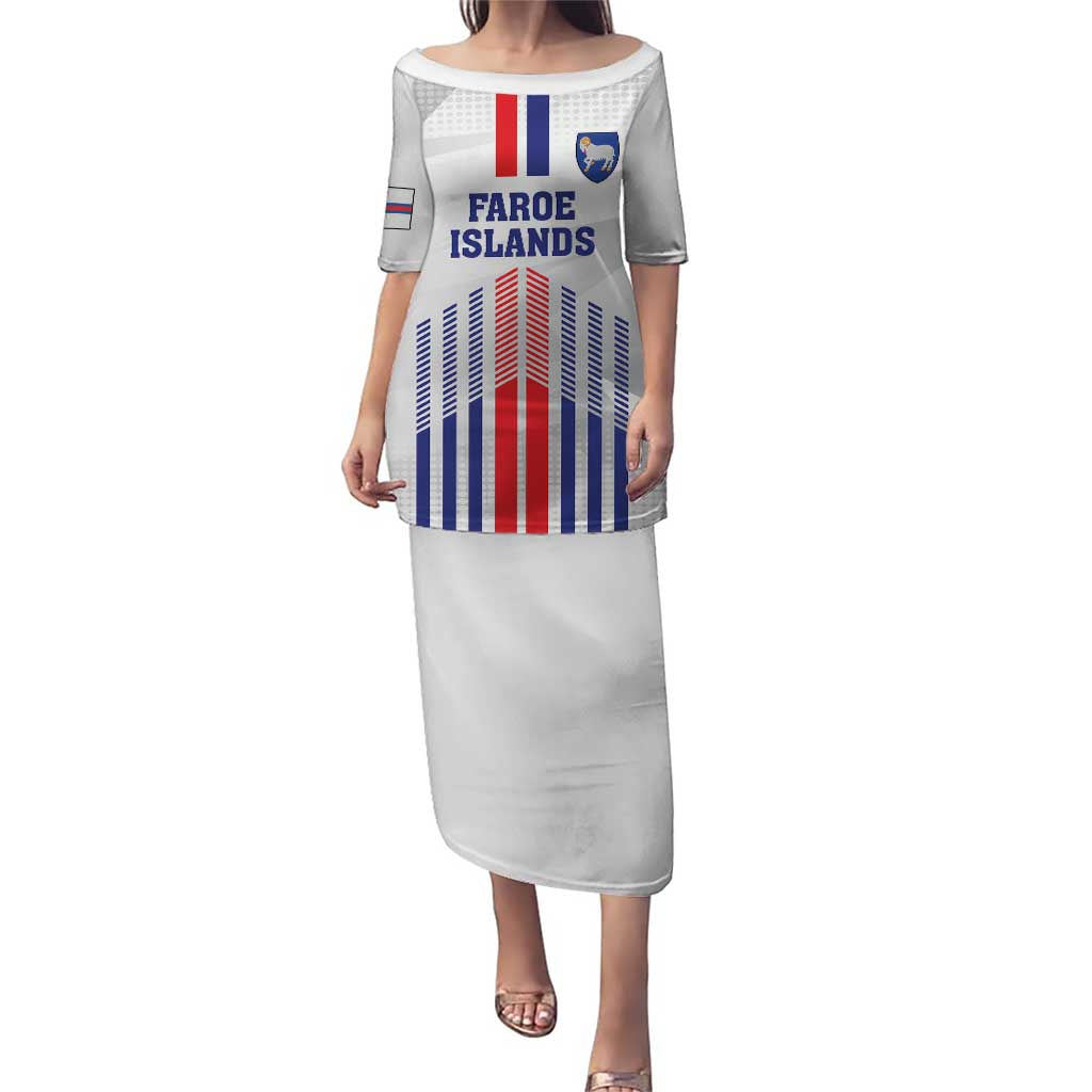 Custom Faroe Islands Football Puletasi Go Champion White Version