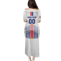 Custom Faroe Islands Football Puletasi Go Champion White Version