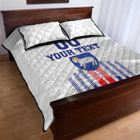 Custom Faroe Islands Football Quilt Bed Set Go Champion White Version