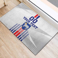 Custom Faroe Islands Football Rubber Doormat Go Champion White Version