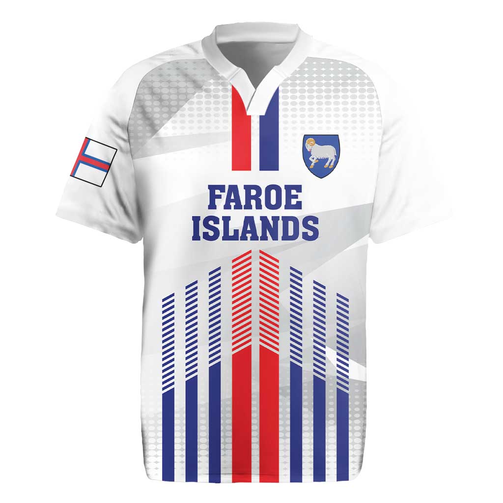 Custom Faroe Islands Football Rugby Jersey Go Champion White Version