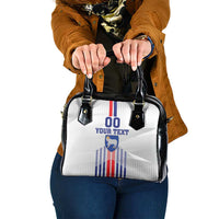 Custom Faroe Islands Football Shoulder Handbag Go Champion White Version