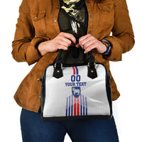 Custom Faroe Islands Football Shoulder Handbag Go Champion White Version