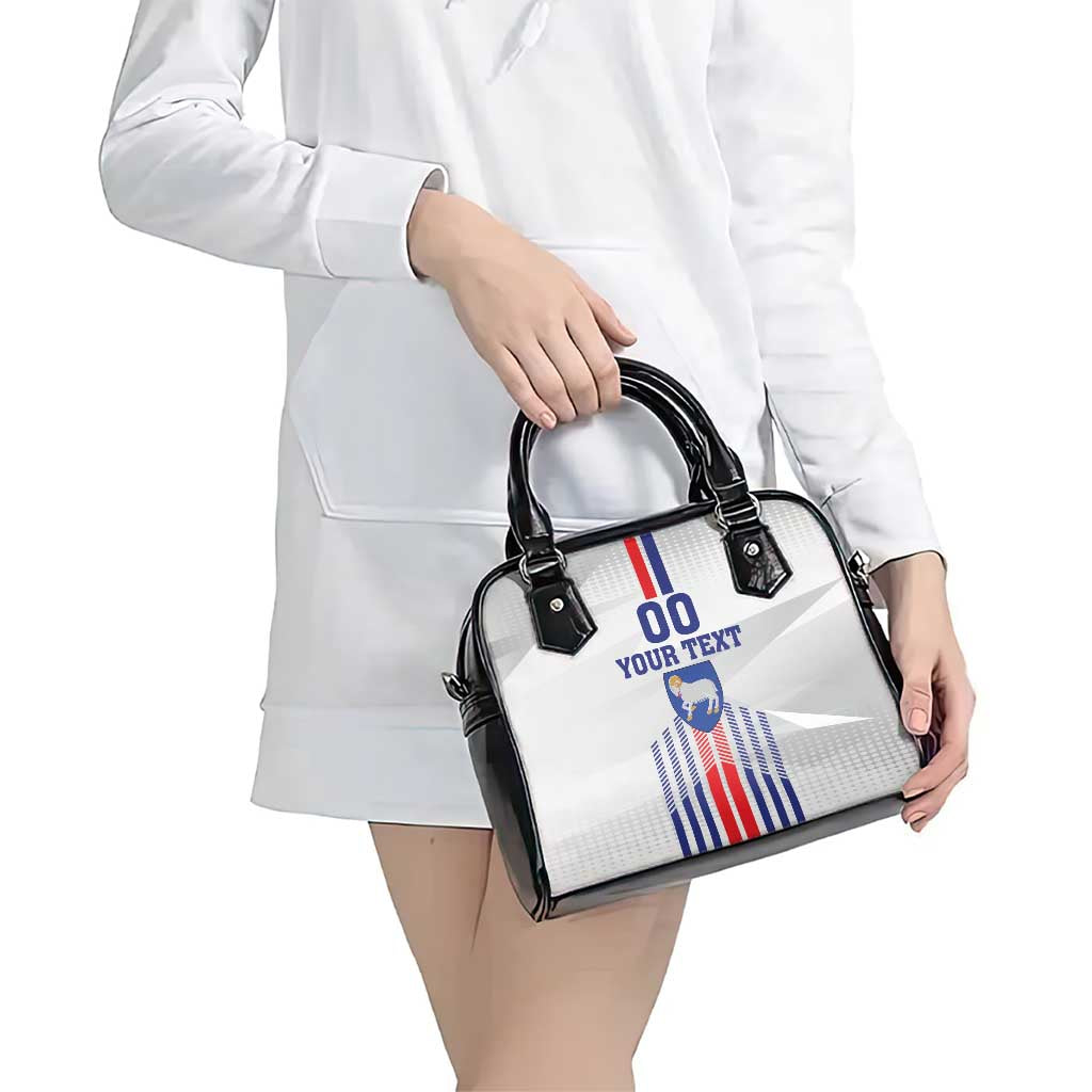 Custom Faroe Islands Football Shoulder Handbag Go Champion White Version