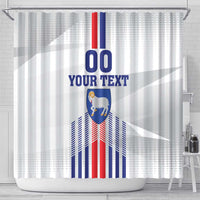 Custom Faroe Islands Football Shower Curtain Go Champion White Version