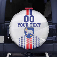 Custom Faroe Islands Football Spare Tire Cover Go Champion White Version