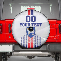 Custom Faroe Islands Football Spare Tire Cover Go Champion White Version