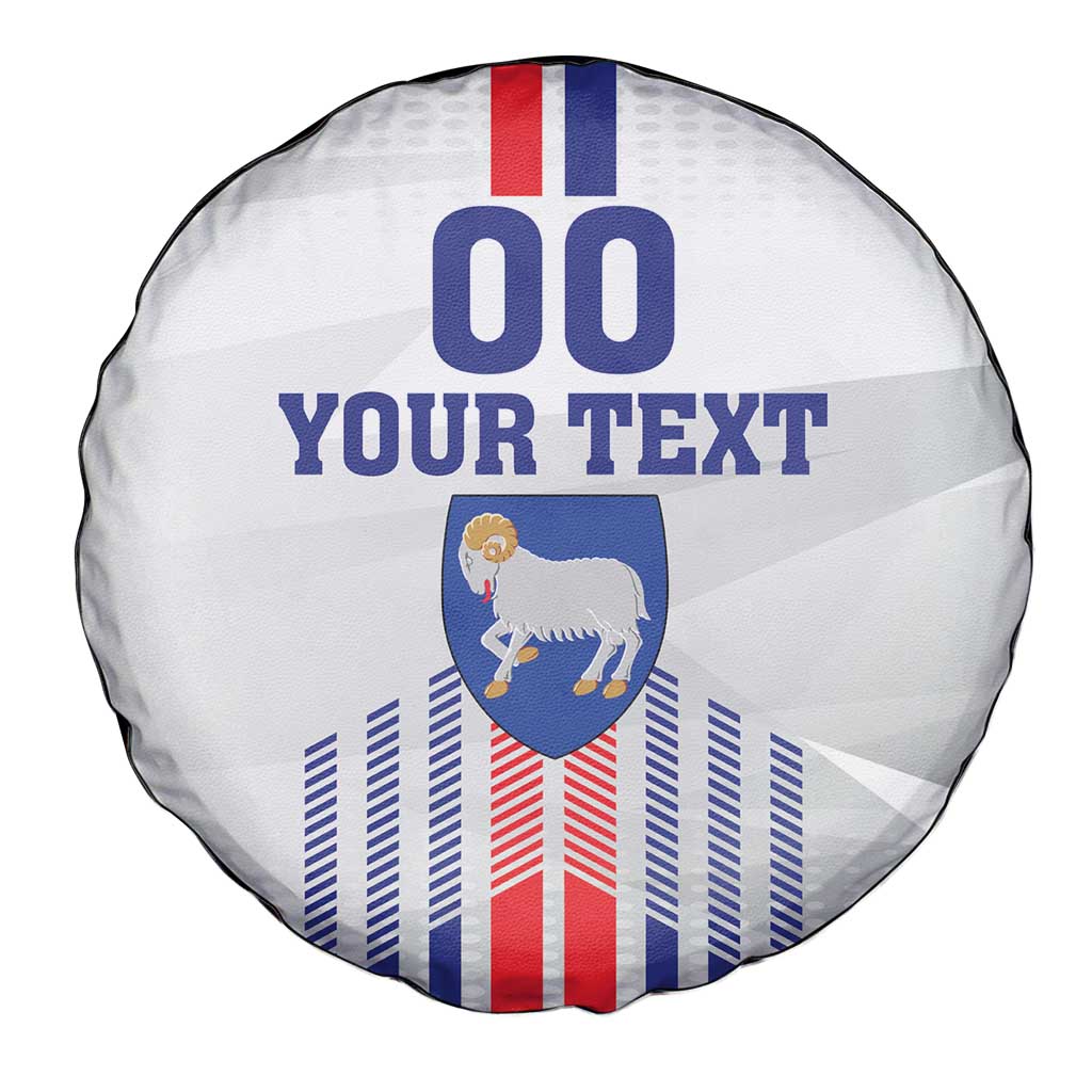 Custom Faroe Islands Football Spare Tire Cover Go Champion White Version