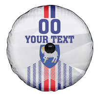Custom Faroe Islands Football Spare Tire Cover Go Champion White Version