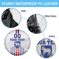 Custom Faroe Islands Football Spare Tire Cover Go Champion White Version