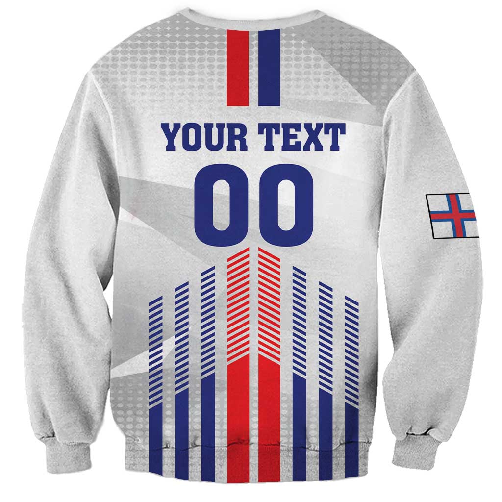 Custom Faroe Islands Football Sweatshirt Go Champion White Version