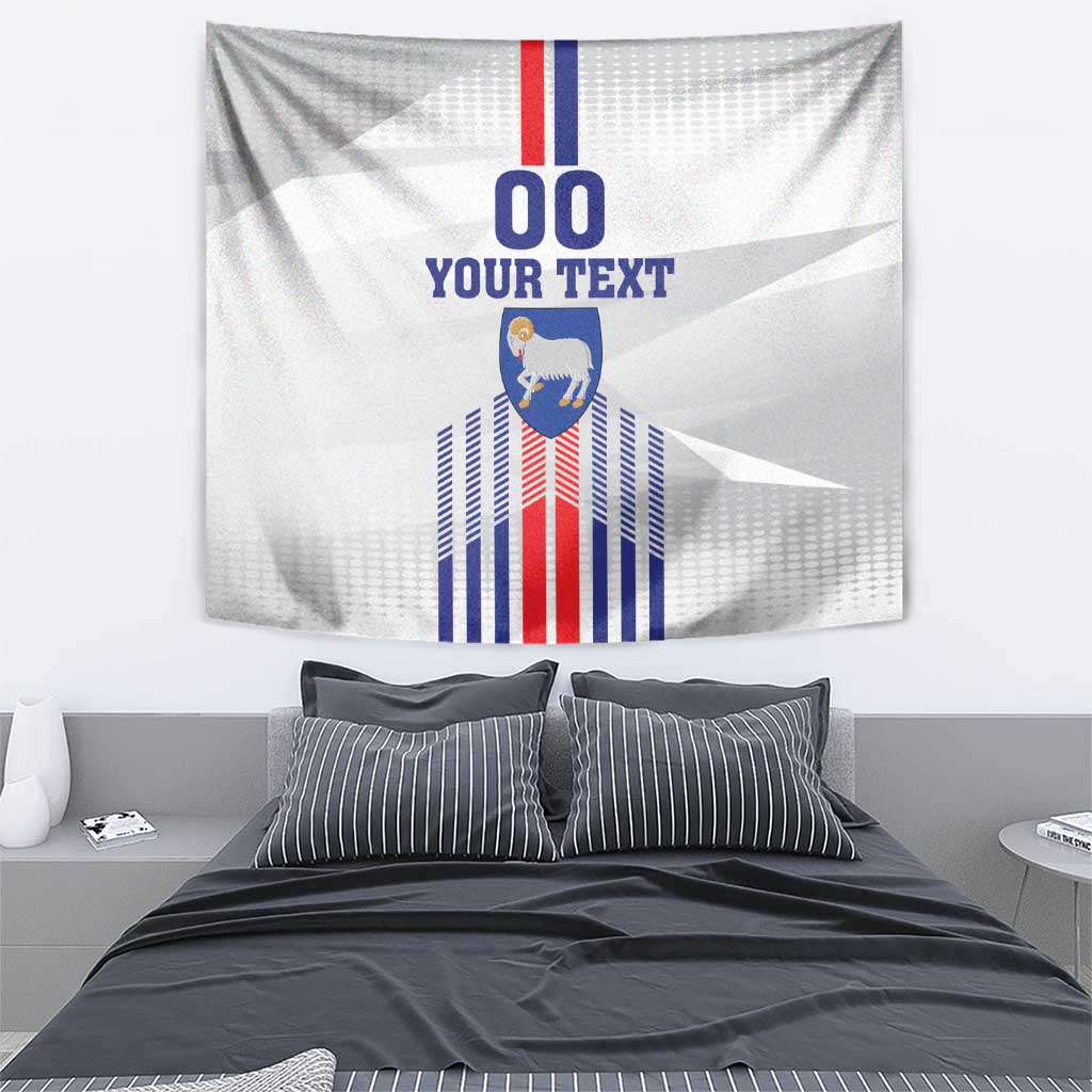 Custom Faroe Islands Football Tapestry Go Champion White Version