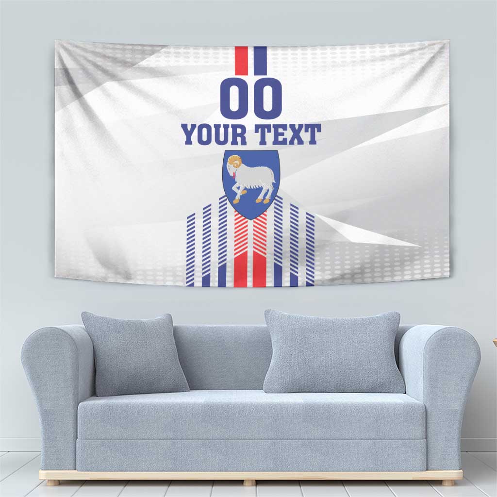 Custom Faroe Islands Football Tapestry Go Champion White Version