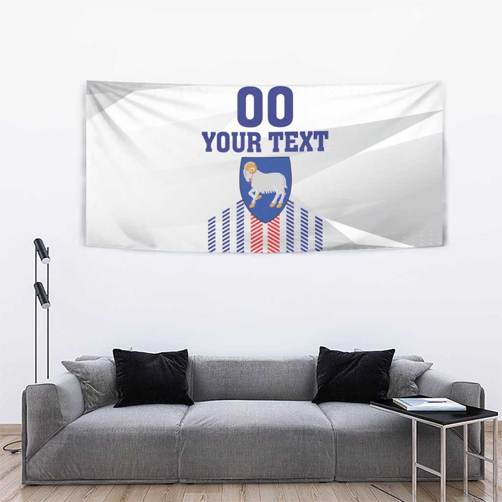 Custom Faroe Islands Football Tapestry Go Champion White Version