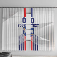 Custom Faroe Islands Football Window Curtain Go Champion White Version
