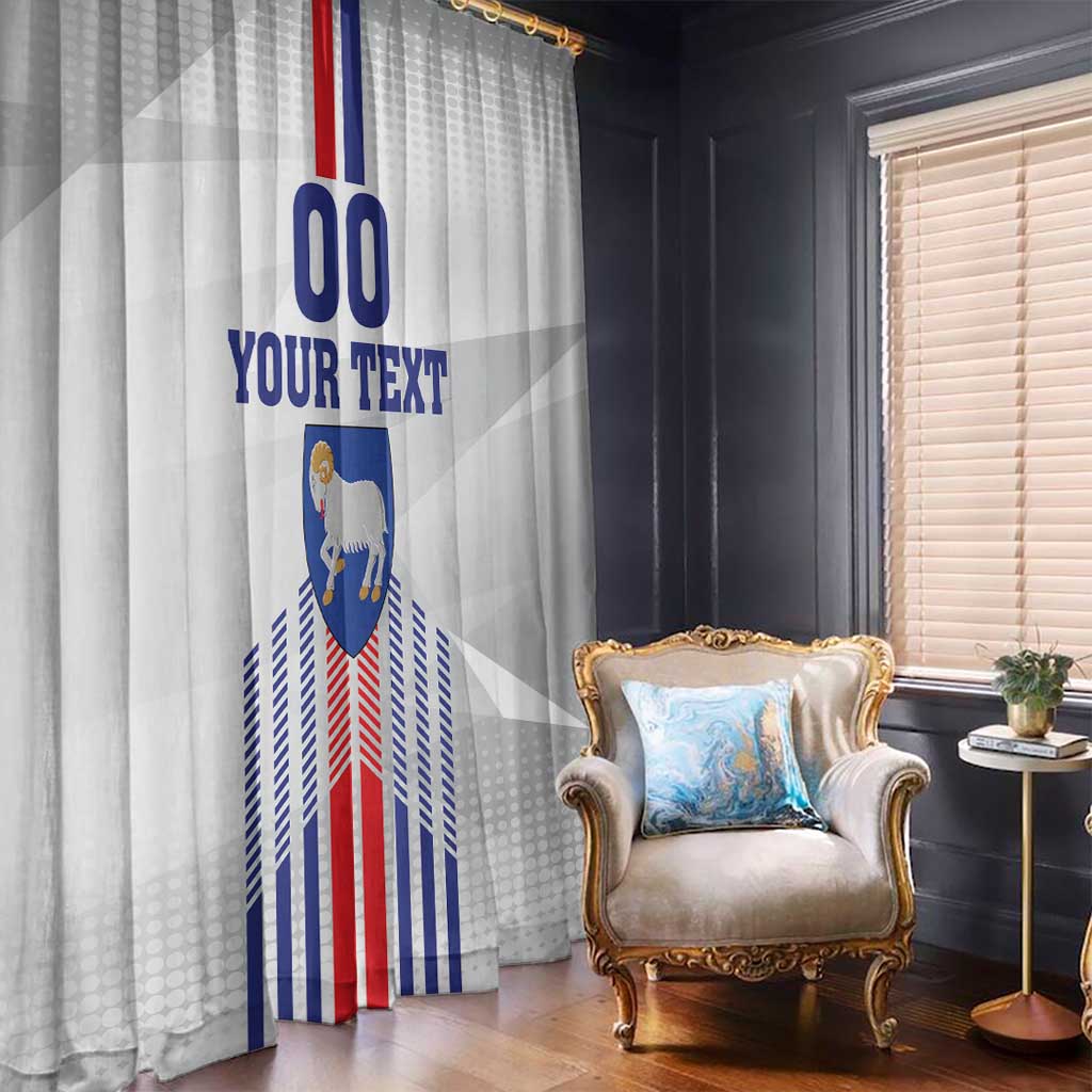 Custom Faroe Islands Football Window Curtain Go Champion White Version