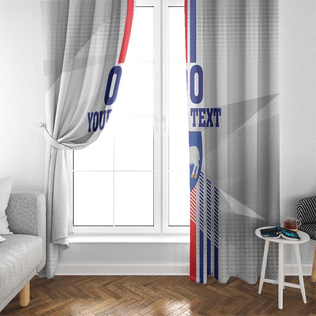 Custom Faroe Islands Football Window Curtain Go Champion White Version