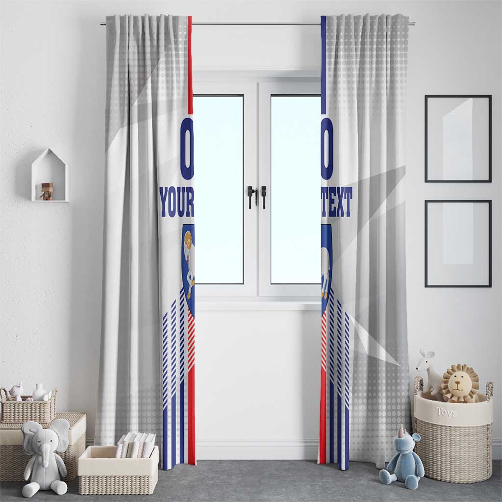 Custom Faroe Islands Football Window Curtain Go Champion White Version