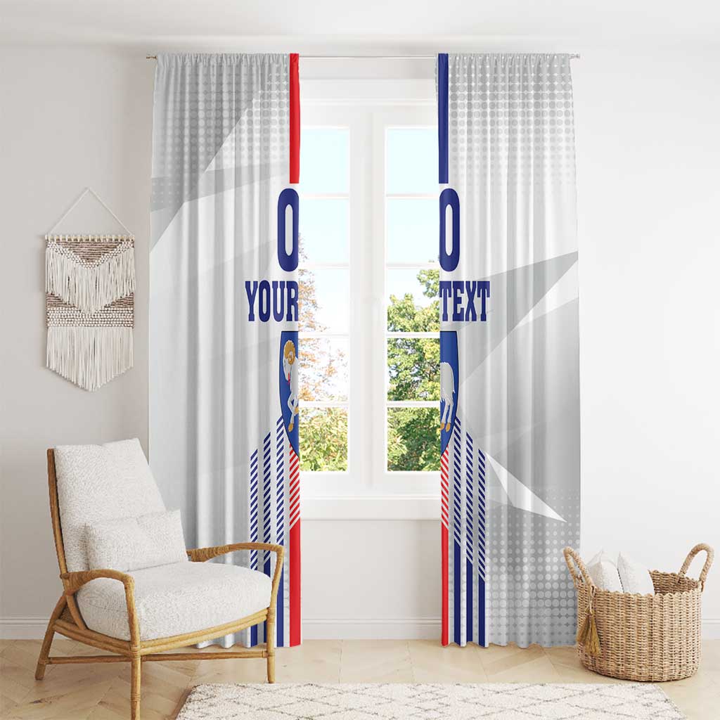 Custom Faroe Islands Football Window Curtain Go Champion White Version