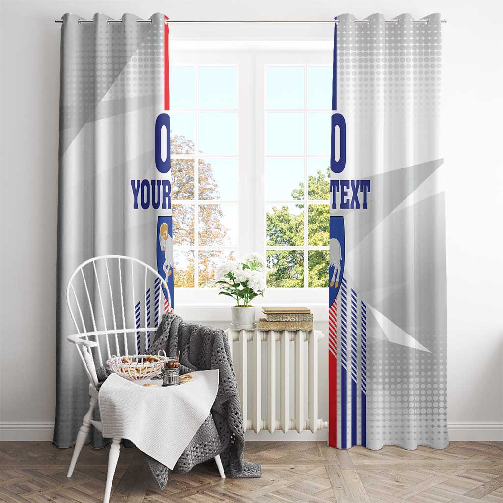 Custom Faroe Islands Football Window Curtain Go Champion White Version