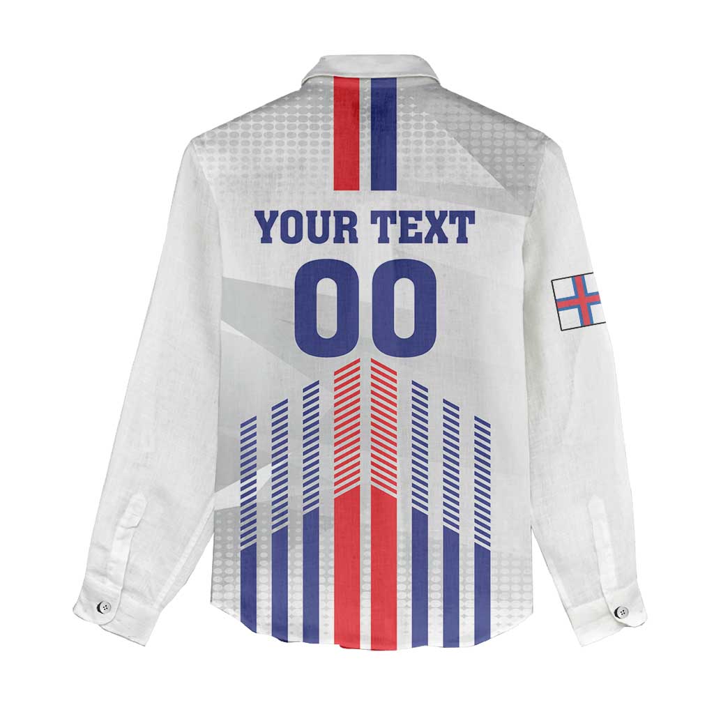 Custom Faroe Islands Football Women Casual Shirt Go Champion White Version