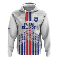 Custom Faroe Islands Football Zip Hoodie Go Champion White Version