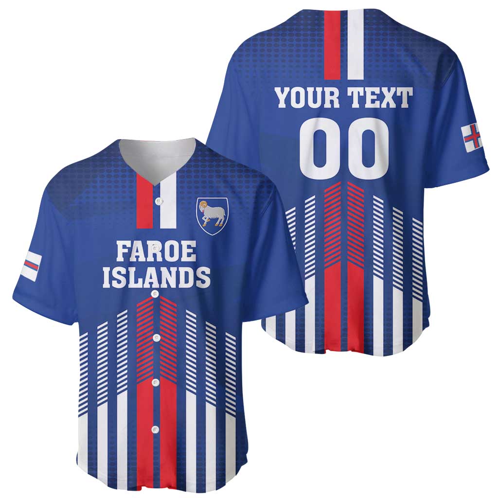 Custom Faroe Islands Football Baseball Jersey Go Champion Blue Version