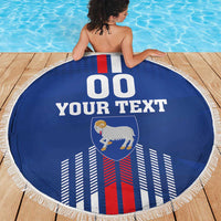 Custom Faroe Islands Football Beach Blanket Go Champion Blue Version