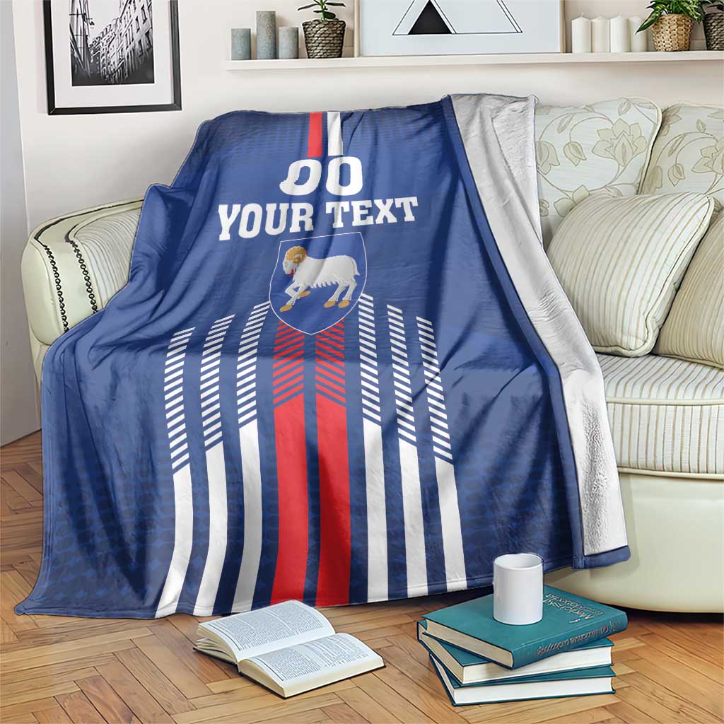 Custom Faroe Islands Football Blanket Go Champion Blue Version