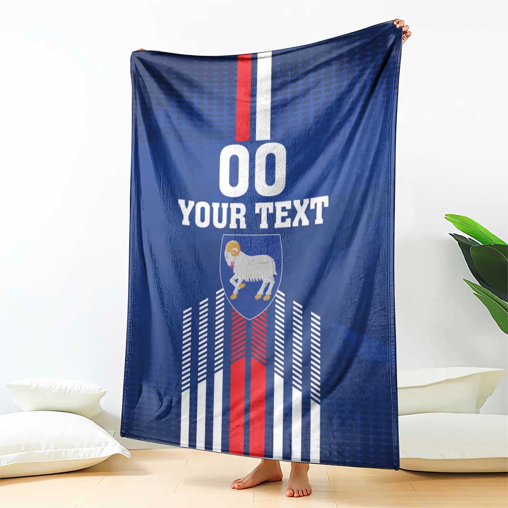Custom Faroe Islands Football Blanket Go Champion Blue Version