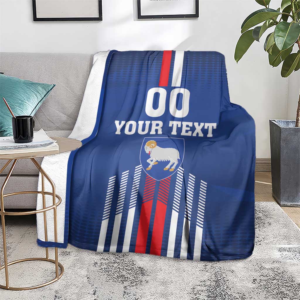 Custom Faroe Islands Football Blanket Go Champion Blue Version