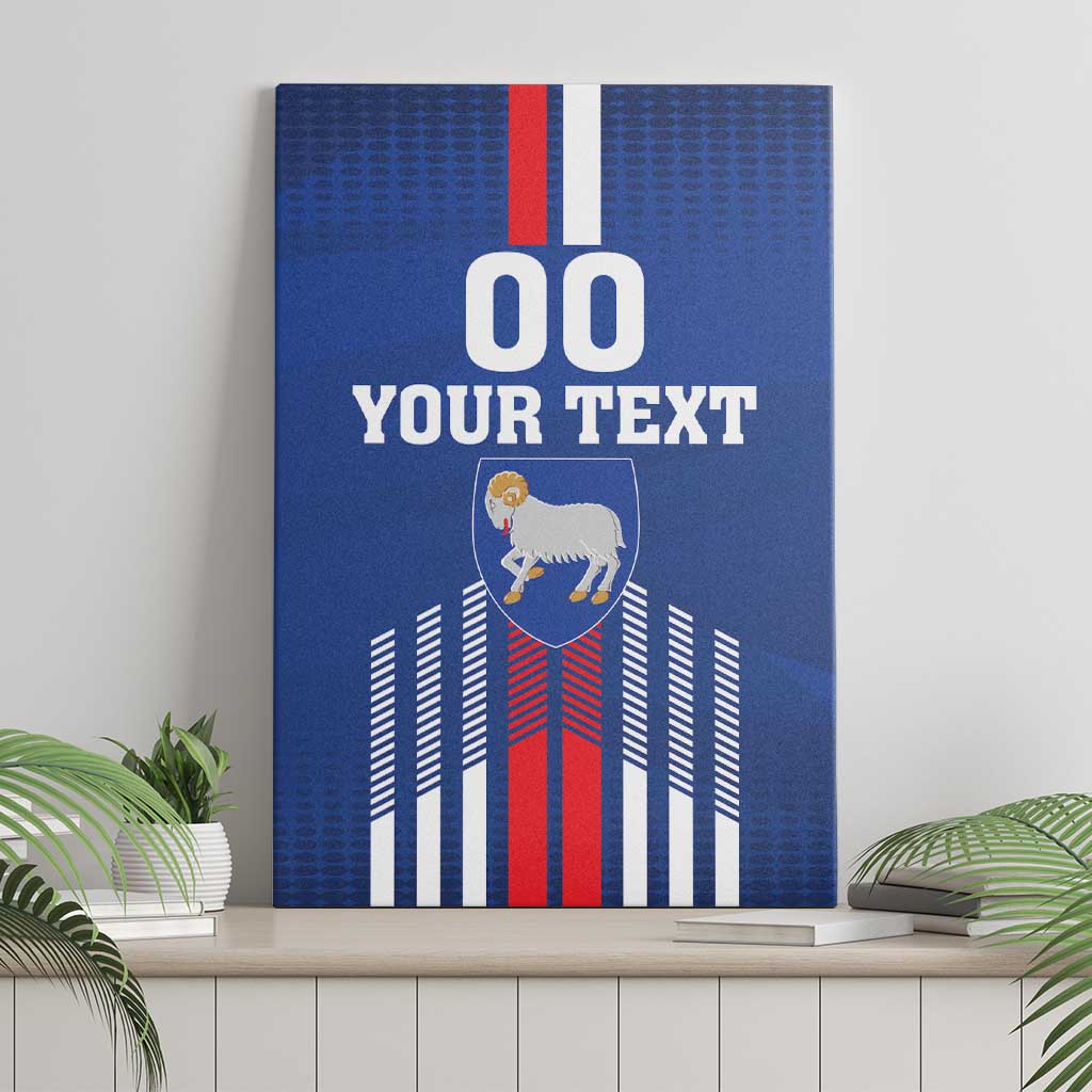 Custom Faroe Islands Football Canvas Wall Art Go Champion Blue Version