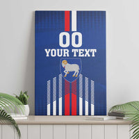 Custom Faroe Islands Football Canvas Wall Art Go Champion Blue Version