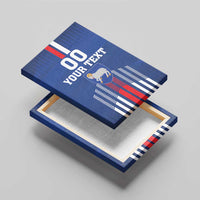 Custom Faroe Islands Football Canvas Wall Art Go Champion Blue Version