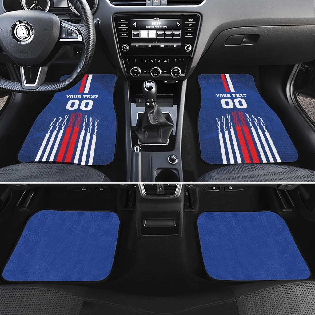 Custom Faroe Islands Football Car Mats Go Champion Blue Version