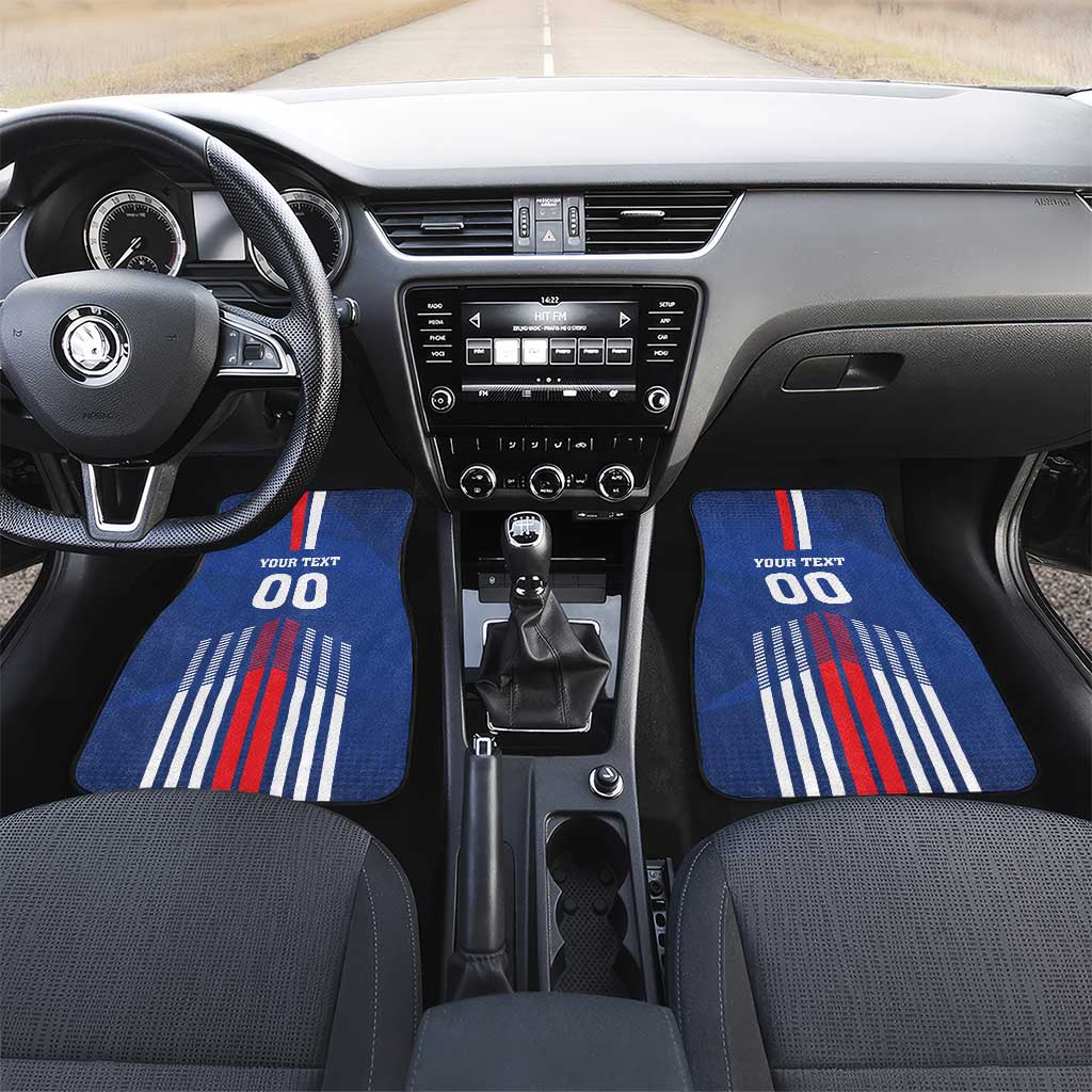 Custom Faroe Islands Football Car Mats Go Champion Blue Version