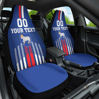 Custom Faroe Islands Football Car Seat Cover Go Champion Blue Version
