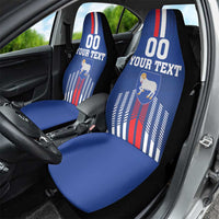 Custom Faroe Islands Football Car Seat Cover Go Champion Blue Version