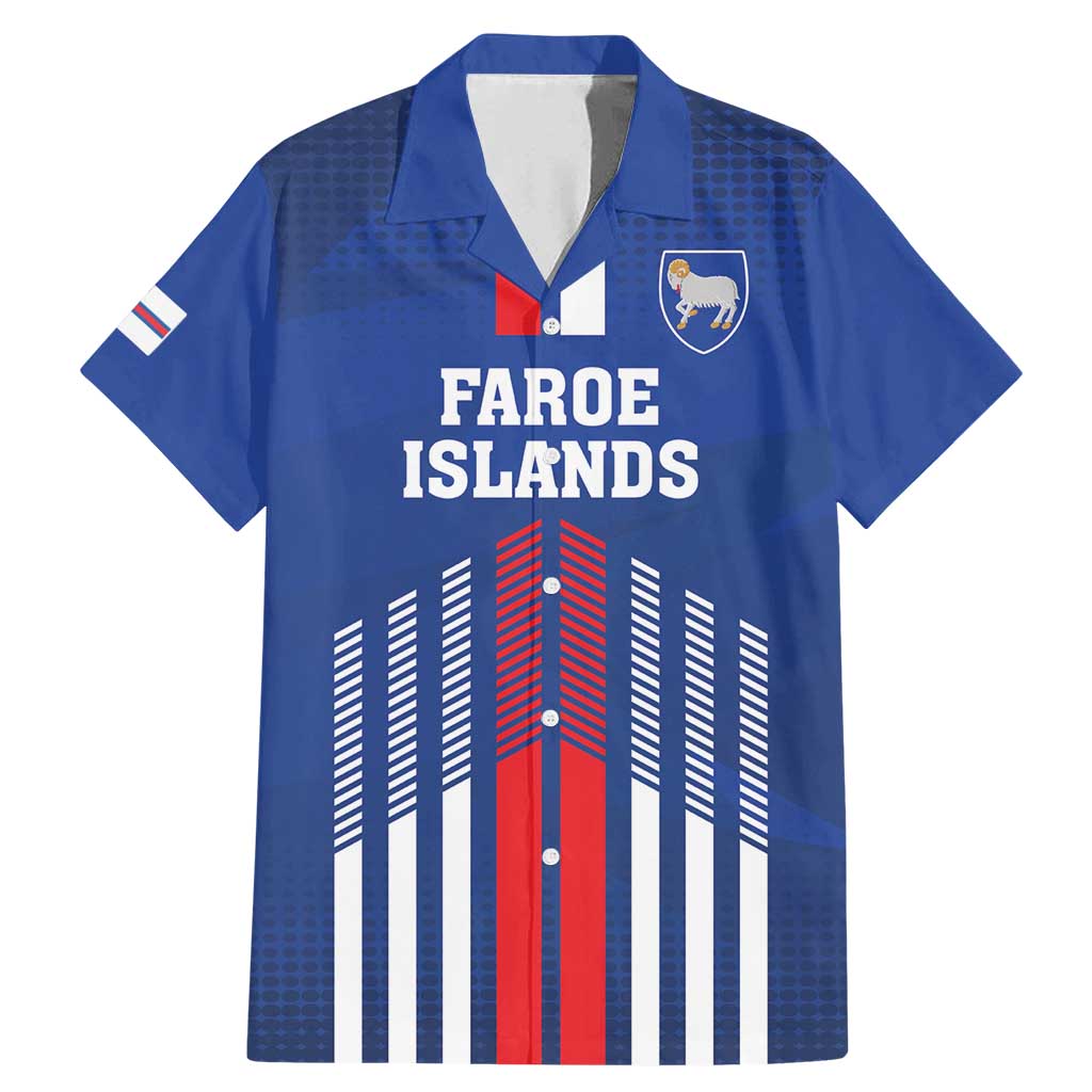Custom Faroe Islands Football Family Matching Mermaid Dress and Hawaiian Shirt Go Champion Blue Version