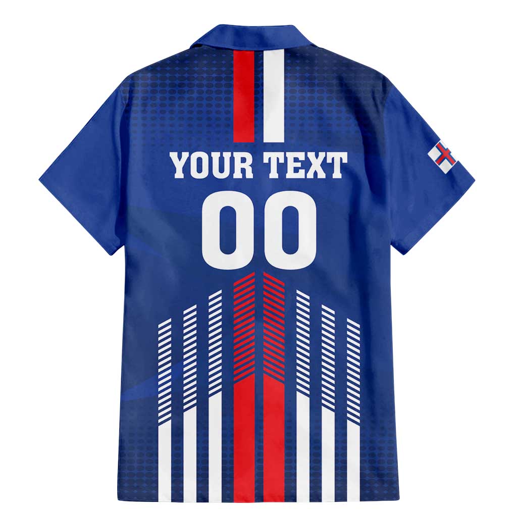 Custom Faroe Islands Football Family Matching Mermaid Dress and Hawaiian Shirt Go Champion Blue Version