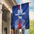 Custom Faroe Islands Football Garden Flag Go Champion Blue Version