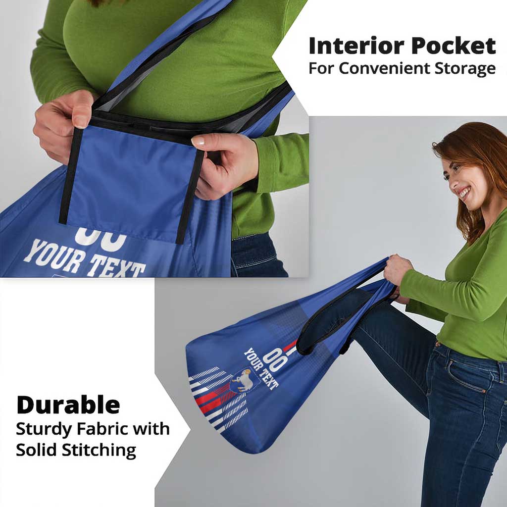Custom Faroe Islands Football Grocery Bag Go Champion Blue Version